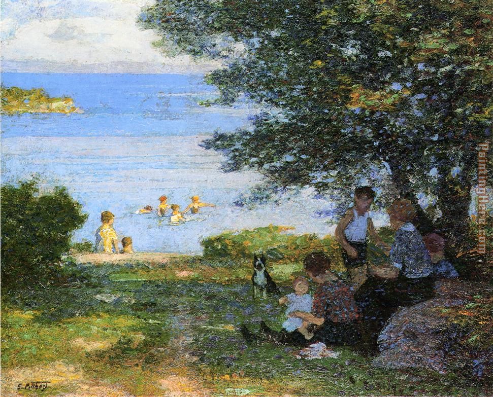 By the Water painting - Edward Henry Potthast By the Water art painting